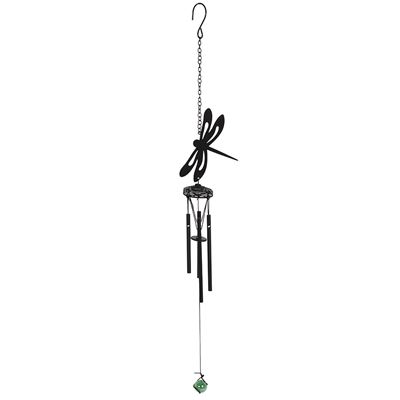 Dragonfly Chime Black Silhouette